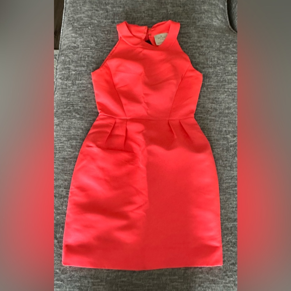 Kate Spade Bow Back Solver Linings Dress Hot Pink View 2
